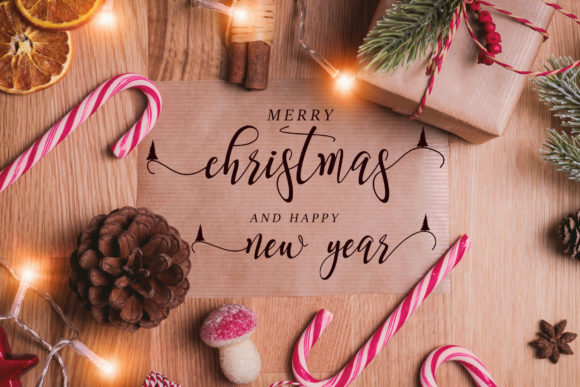 Snowy Holiday Font Poster 3