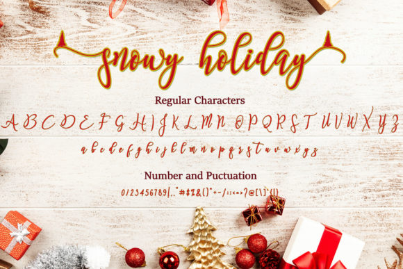 Snowy Holiday Font Poster 8