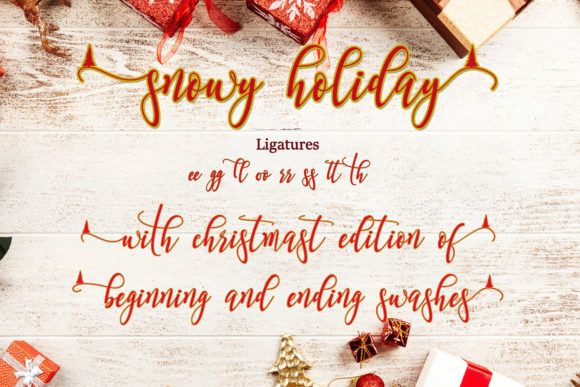 Snowy Holiday Font Poster 9
