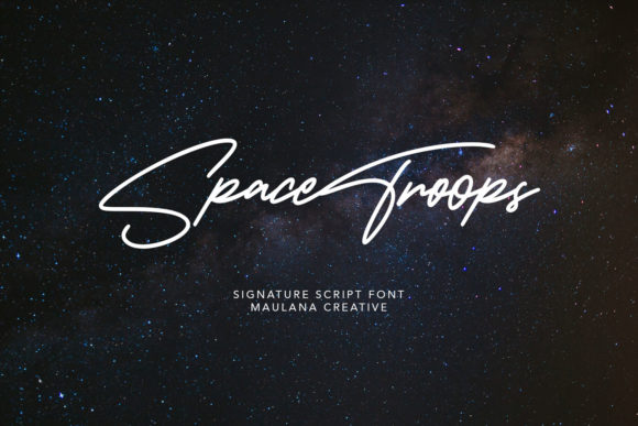 Space Troops Font Poster 1