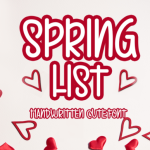 Spring List Font Poster 1