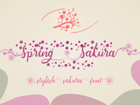 Spring Sakura Font Poster 1