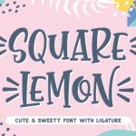 Square Lemon Font Poster 1
