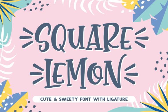Square Lemon Font Poster 1