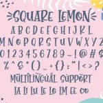 Square Lemon Font Poster 8