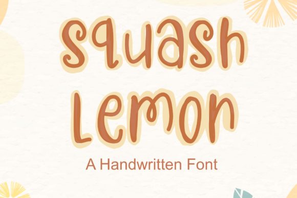 Squash Lemon Font Poster 1
