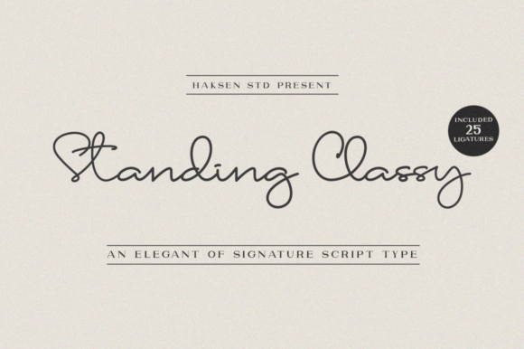 Standing Classy Font Poster 1