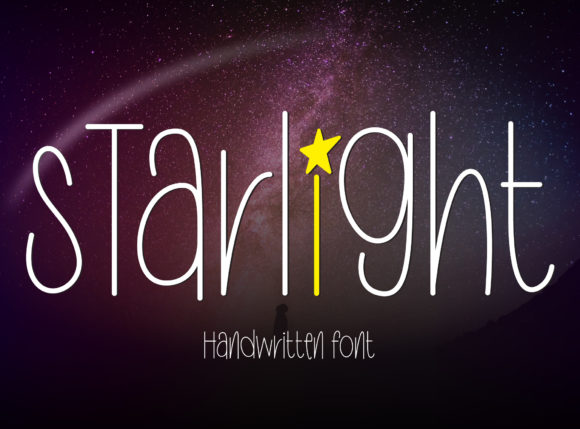 Star Light Font Poster 1