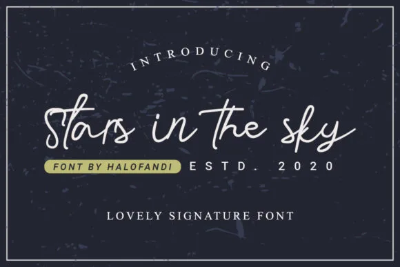Stars in the Sky Font Stars in the Sky Font Poster 1