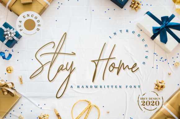 Stay Home Font Poster 1