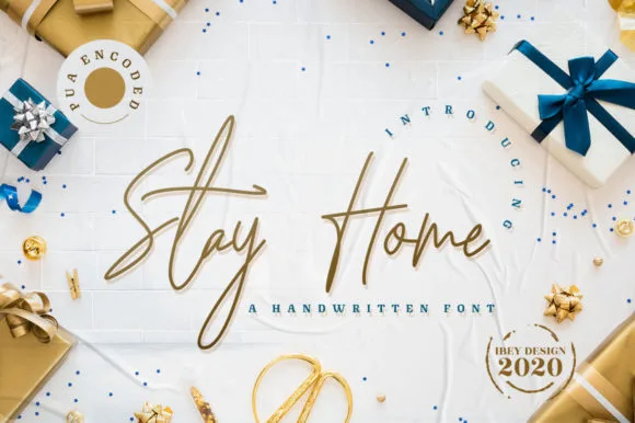 Stay Home Font Stay Home Font Poster 1