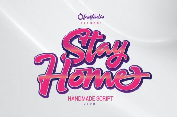 Stay Home Font Poster 1