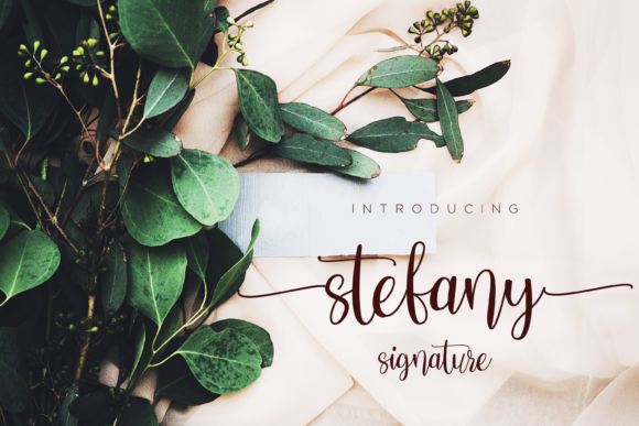 Stefany Signature Font Poster 1