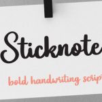 Sticknote Font Poster 1