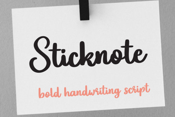 Sticknote Font Poster 1