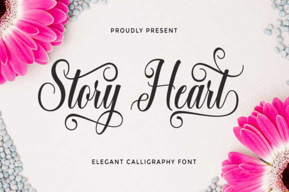 Story Heart Font Poster 1