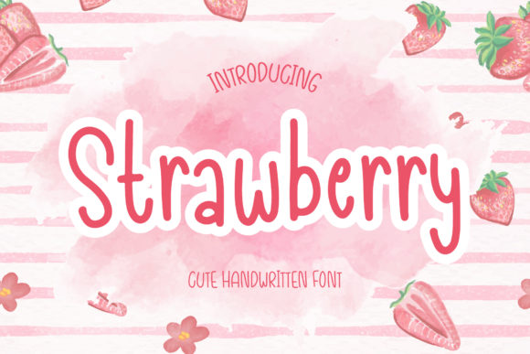 Strawberry Font Poster 1