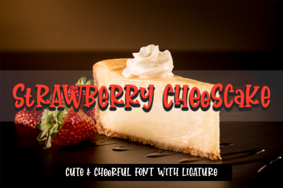 Strawberry Cheesecake Font Poster 1