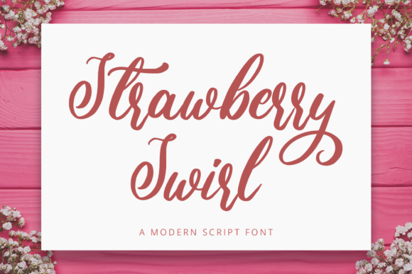 Strawberry Swirl Font Poster 1