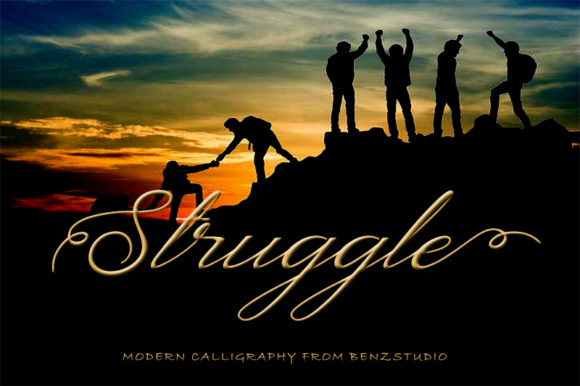 Struggle Font Poster 1