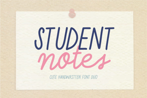 Student Notes Font Poster 1