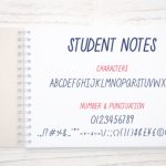 Student Notes Font Poster 3