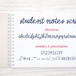 Student Notes Font Poster 4