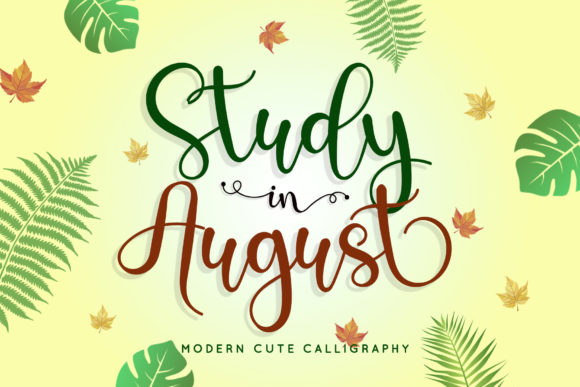 Study in August Font Poster 1