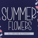 Summer Flowers Font Poster 1