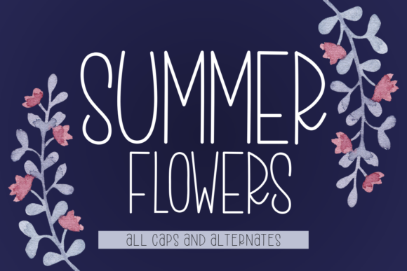 Summer Flowers Font Poster 1