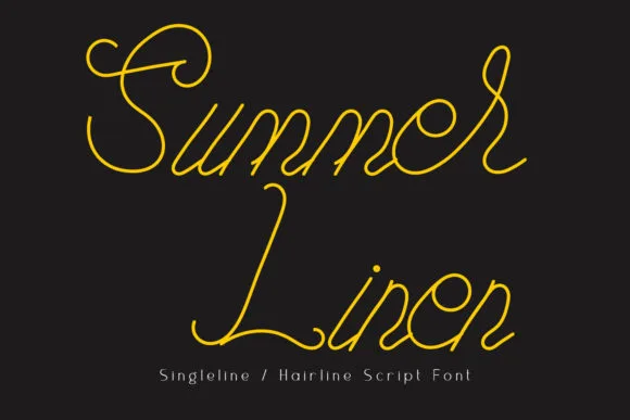 Summer Linen Font Summer Linen Font Poster 1