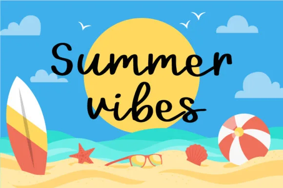 Summer Vibes Font Summer Vibes Font Poster 1