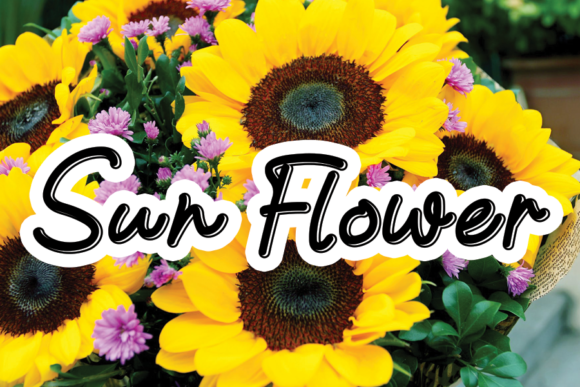 Sun Flower Font Poster 1