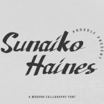 Sunaiko Haines Font Poster 1