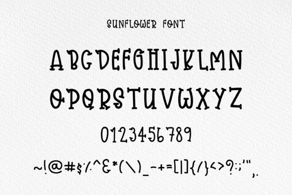 Sunflower Font Poster 5