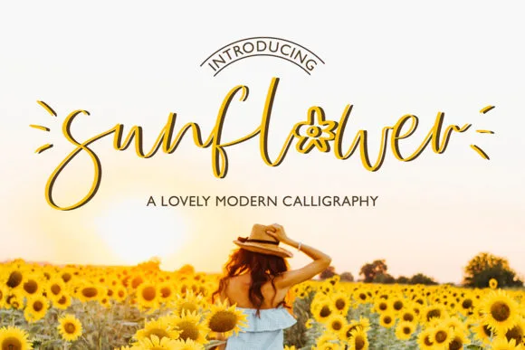 Sunflower Font Poster 1