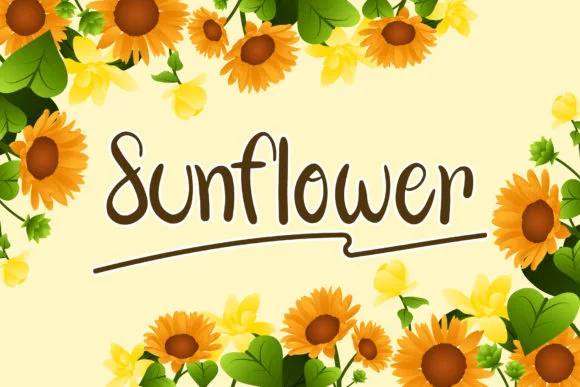 Sunflower Font Sunflower Font Poster 1