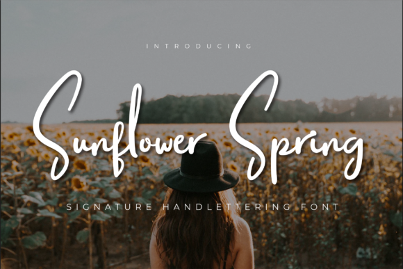 Sunflower Spring Font Poster 1