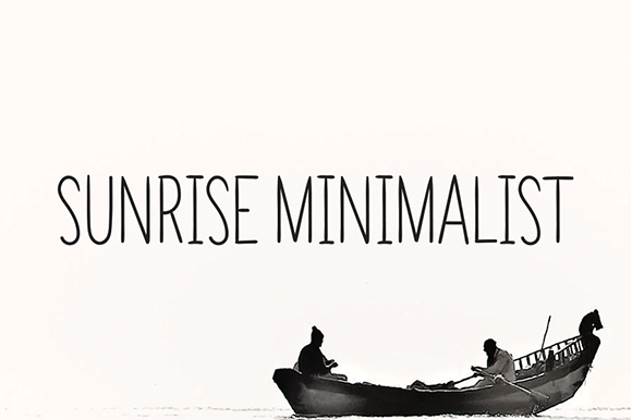 Sunrise Minimalist Font Poster 1