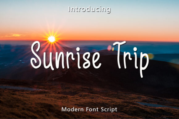 Sunrise Trip Font Poster 1