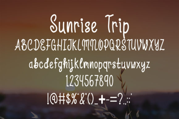 Sunrise Trip Font Poster 5