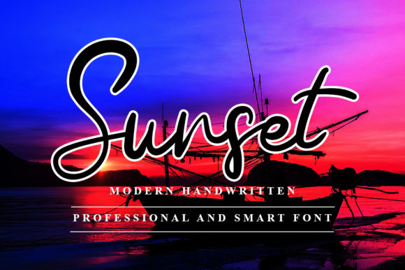 Sunset Font Poster 1