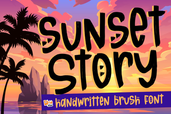 Sunset Story Font Poster 1