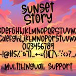 Sunset Story Font Poster 7