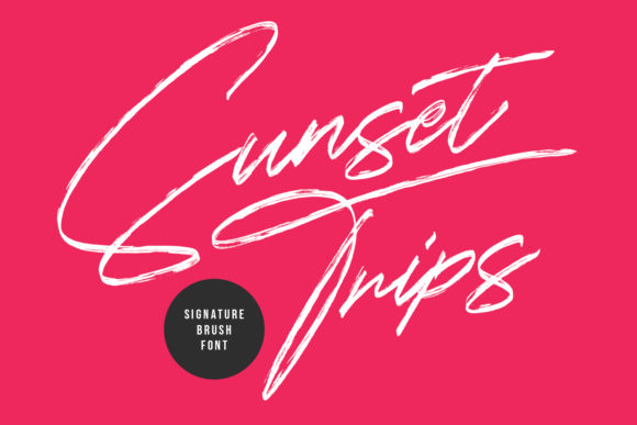 Sunset Trips Font Poster 1