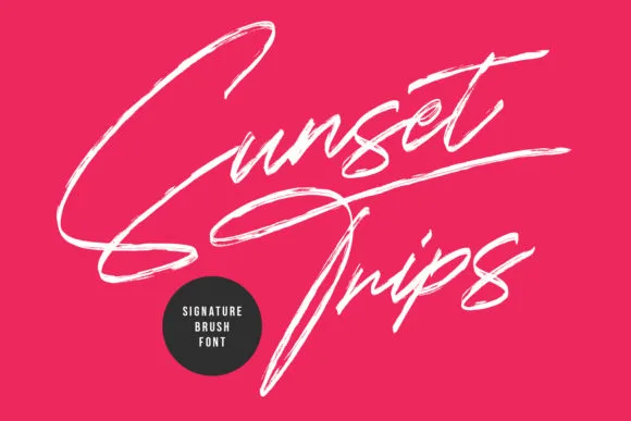 Sunset Trips Font Poster 1
