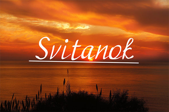 Svitanok Font