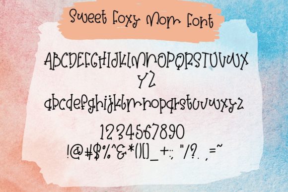Sweet Foxy Mom Font Poster 9