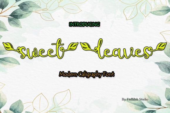 Sweet Leaves Font Poster 1
