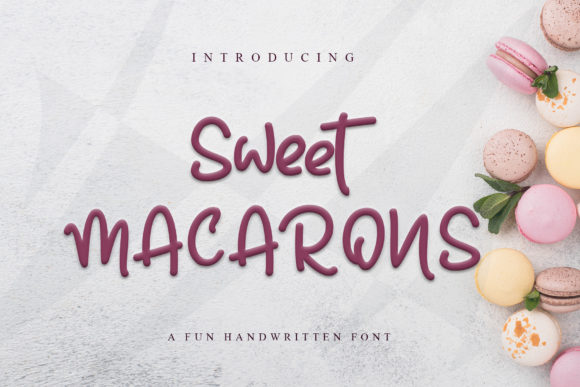 Sweet Macarons Font Poster 1